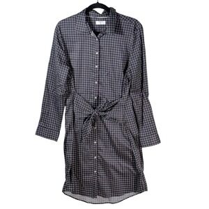 New Womens size 14 Shirt Dress Navy Print Untuckit minimalist preppy capsule ivy